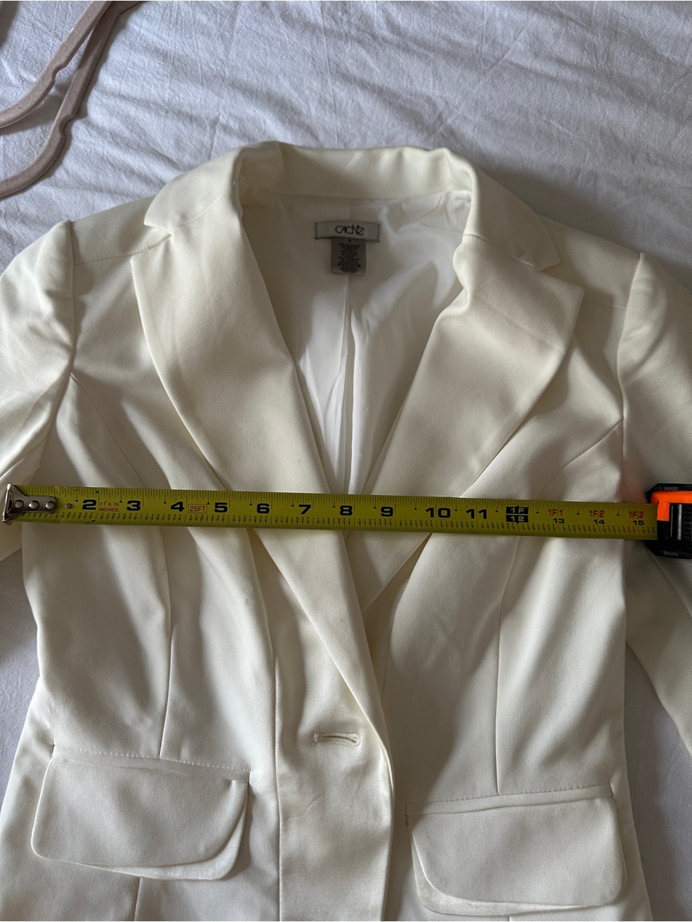 Cache White Single-Button Tailored Blazer - Picture 7 of 8